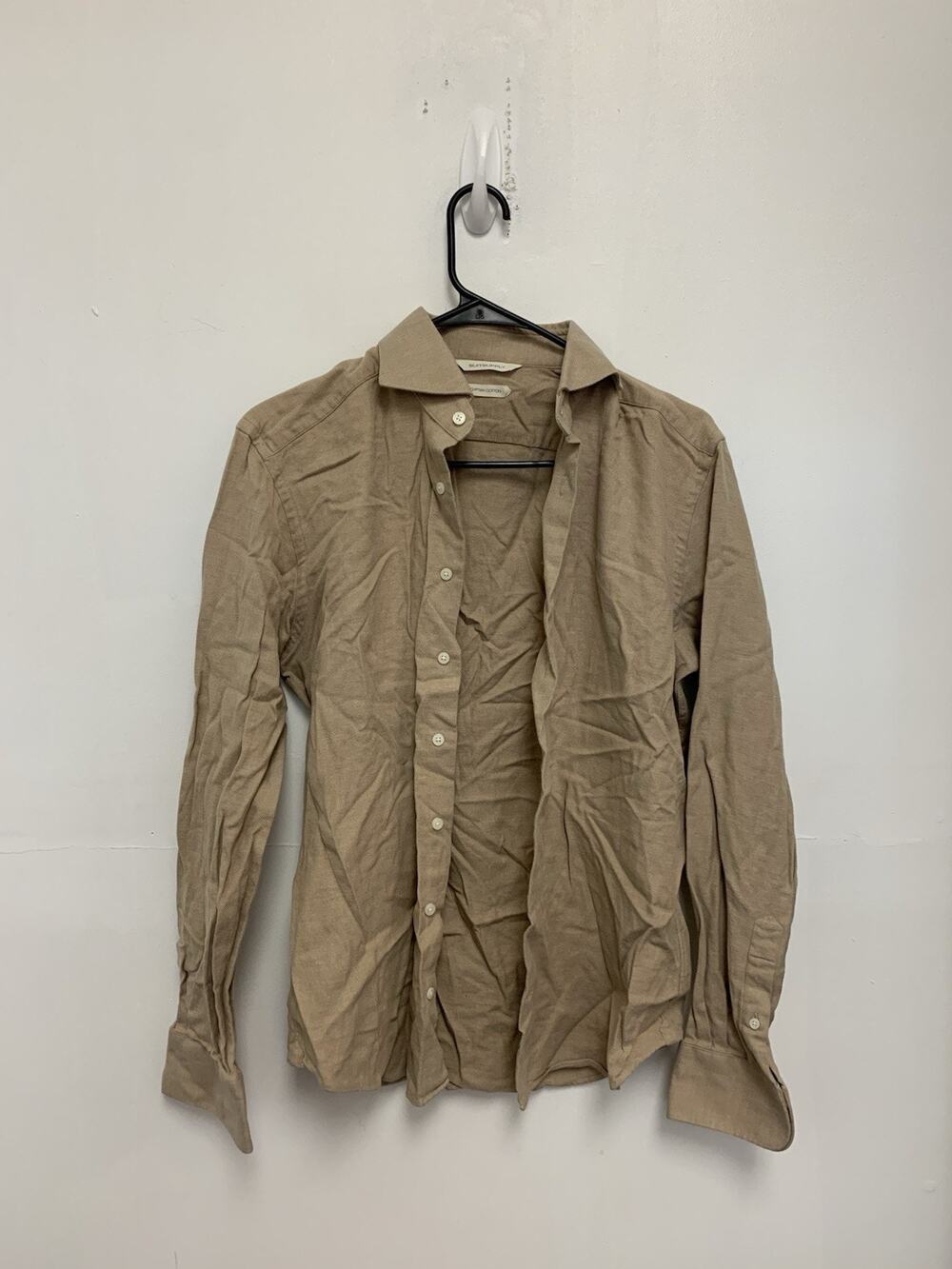 Suitsupply Egyptian Cotton Button Up Shirt Beige 37/38 14.5/15